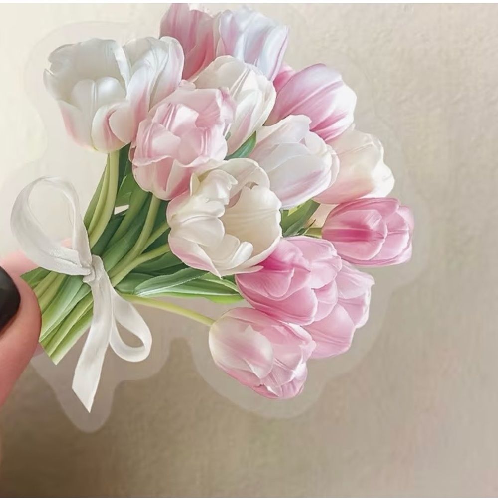 50 Colorful Tulip Flower Stickers Springtime Garden Florals - Picture 11 of 13